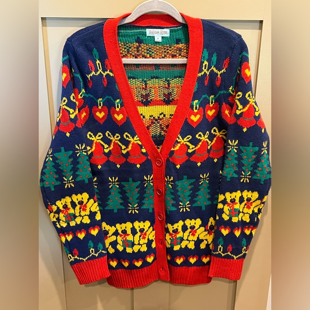 Holiday Hype Colorful Christmas Knit Sweater NWT